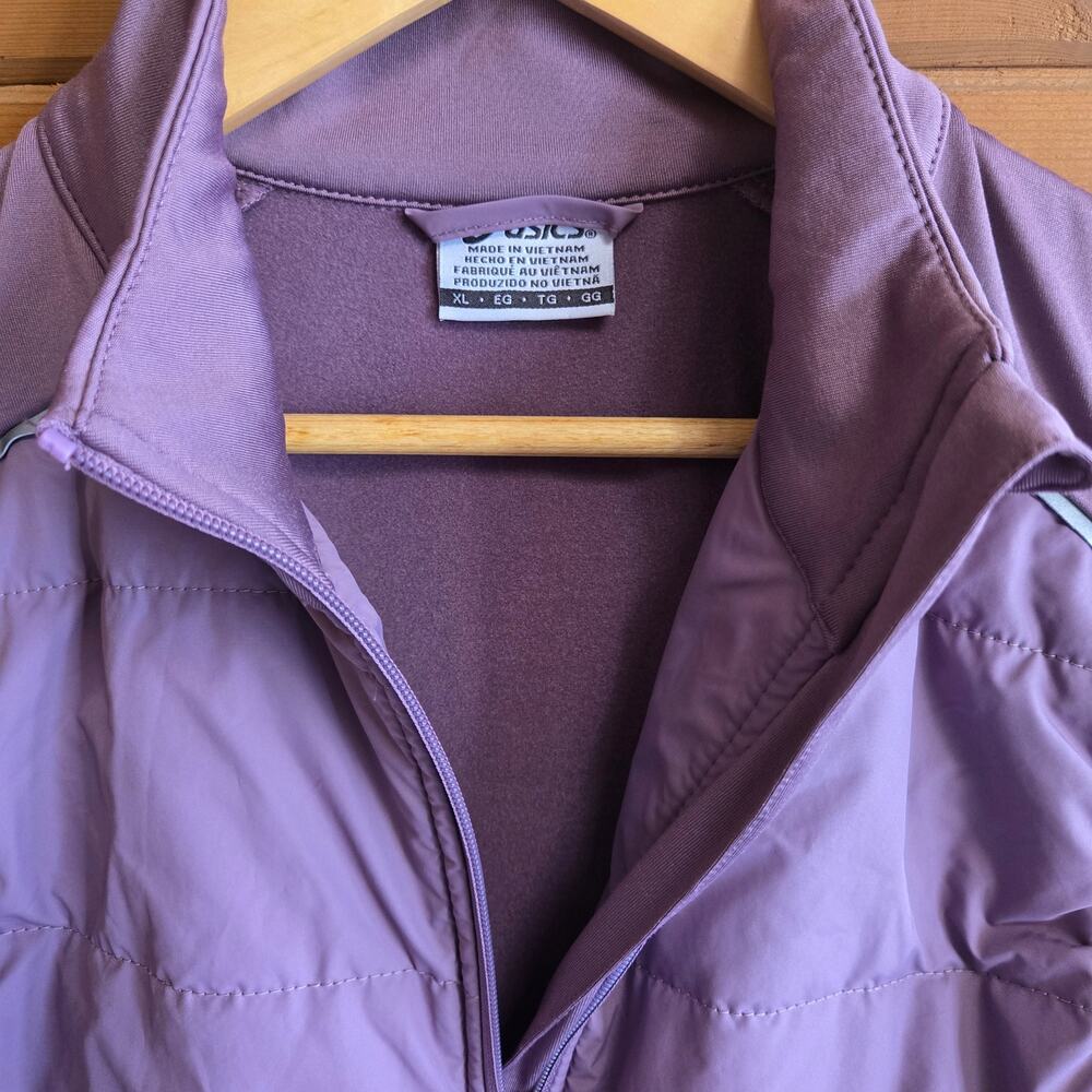 Asics Quilted Vest Hybrid Channel Mauve XL Athleisure Golf Tennis Prep Top - Picture 4 of 4
